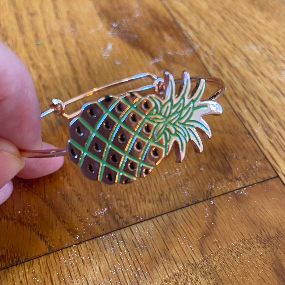 Pineapple bangle- rose gold color